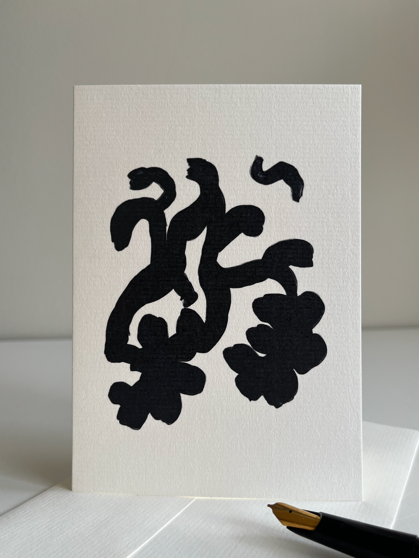 GREETING CARD - GOUACHE NOIR