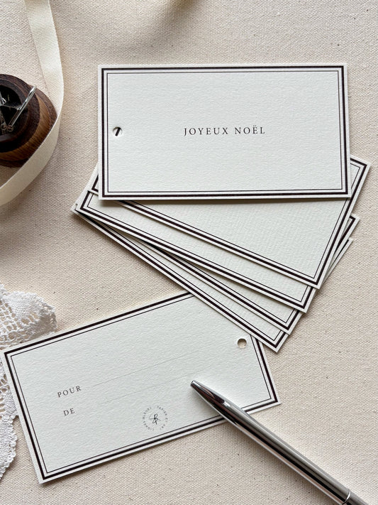 GIFT TAGS - NOËL BORDEAUX CLASSIQUE