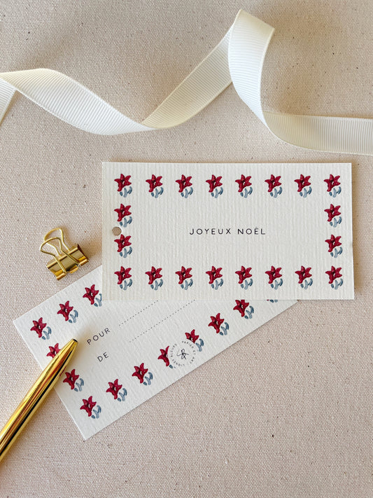 GIFT TAGS - PETITS POINSETTIAS