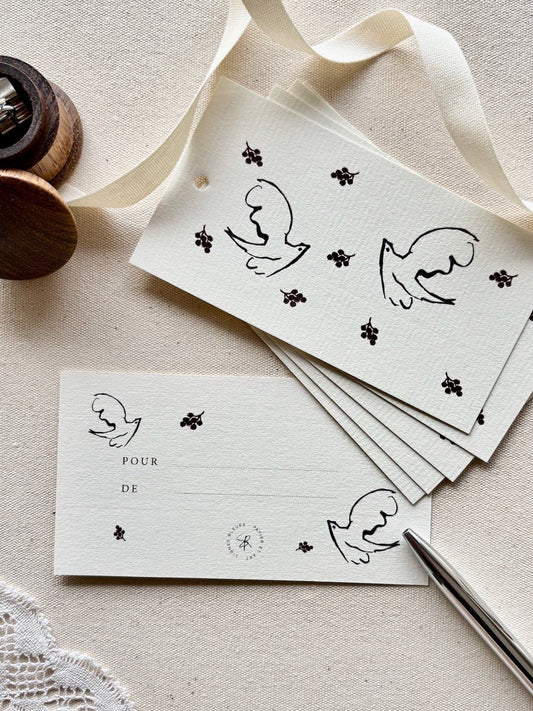 GIFT TAGS  - OISEAUX DE NOËL