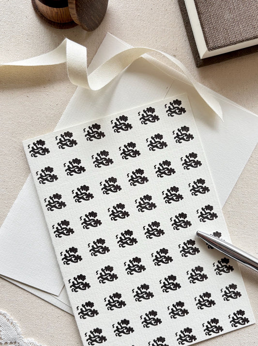 GREETING CARD - GOUACHE MARRON