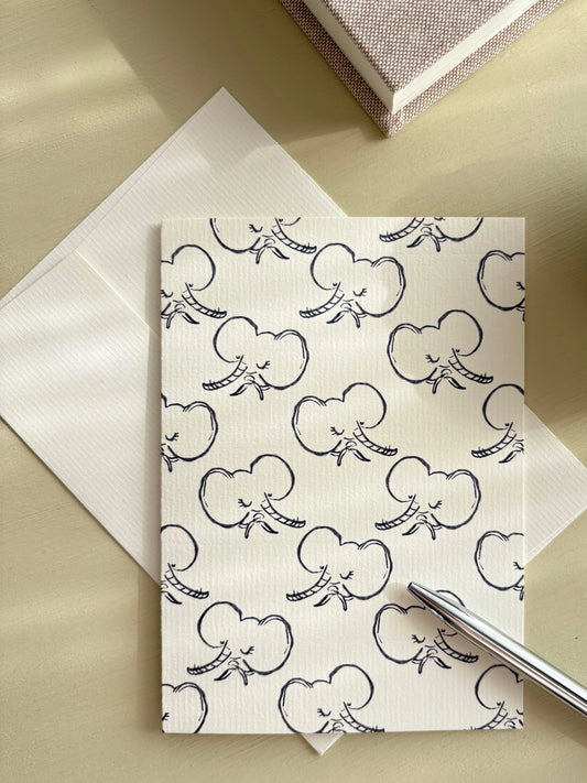 GREETING CARD - PETIT ÉLÉPHANT BLEU
